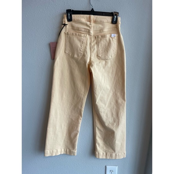JEN7 by 7 For All Mankind Patch Pocket Mid Rise Crop Wide Leg Jeans Size 2 - Picture 10 of 11